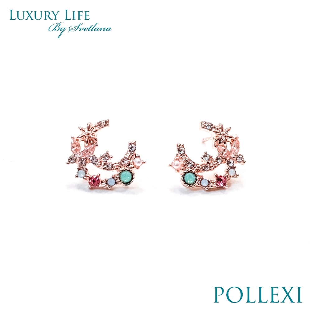 Boho Gold Alloy Crescent Moon Earrings🌙